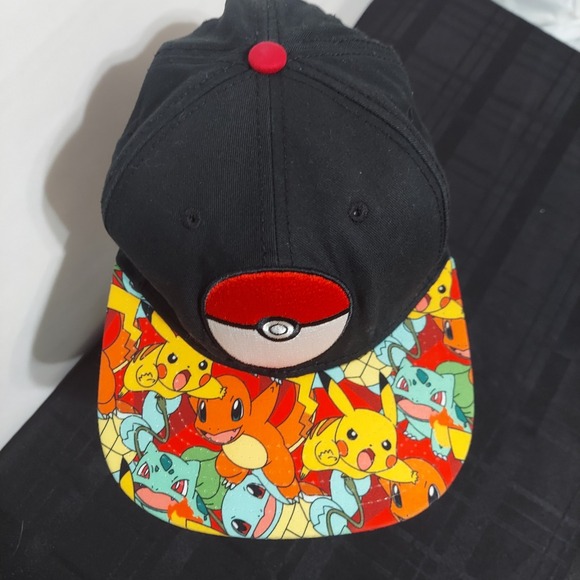 Pokémon Nintendo Creatures 2016 Hat Cap Multicolor Snapback One Size EUC - Picture 5 of 8
